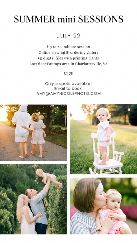 mini sessions in charlottesville virginia